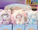 6pcs Miniso Sanrio Characters Fox Island Series Plush Blind Box Toy Set Sealed