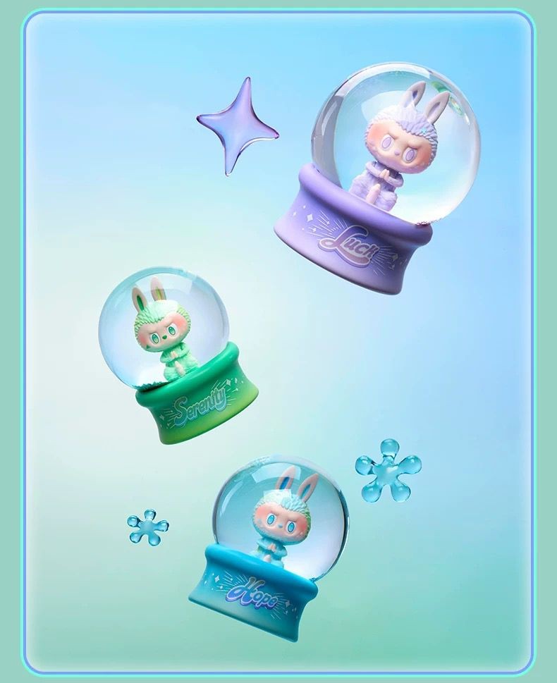 Authentic Big Into Energy Snow Crystal Ball Series Blind BoxArt Toy Gift Display