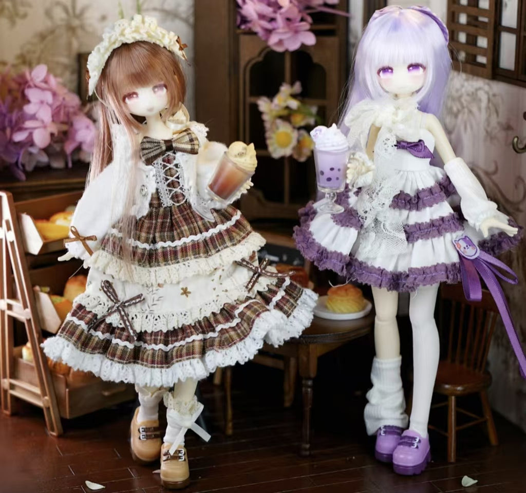 Momotale Taro Milk Tea 22cm/8.6In Bjd Doll Dressable Action Figure Gift In Stock