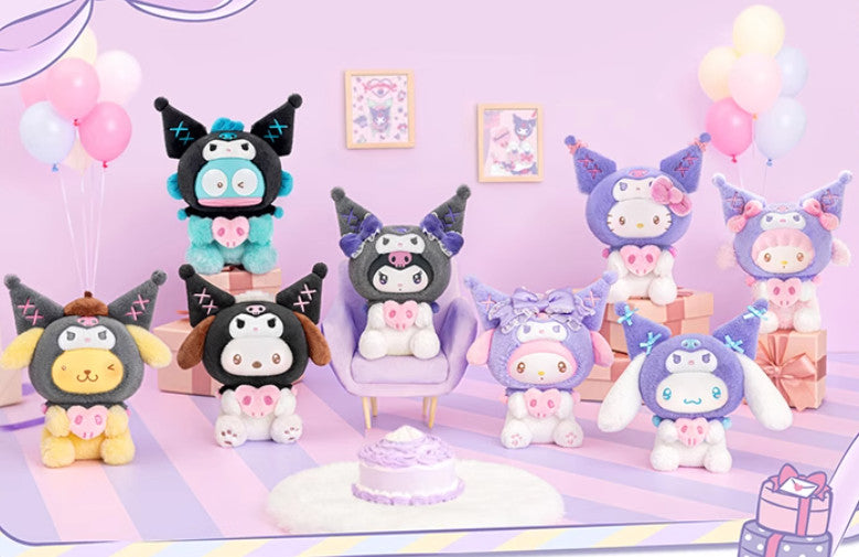 TOPTOY Kuromi Birthday Party Series Plush Pandent Blind box Figures Art Toy Gift
