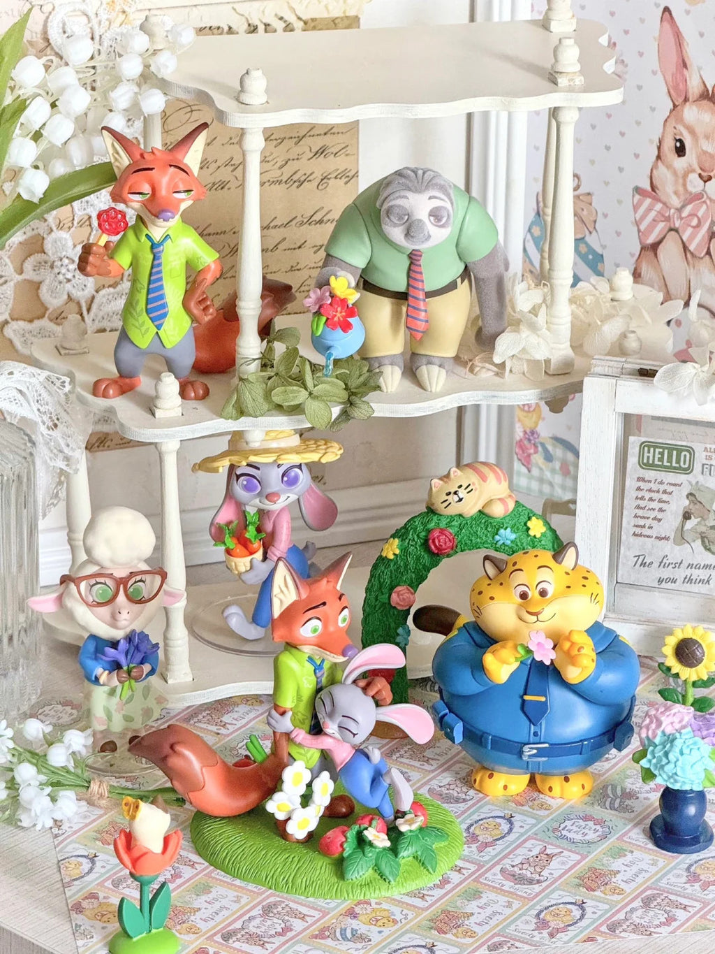 TOPTOY Disney Zootopia Flower World Series Confirmed Blind Box Figures Toys Gift