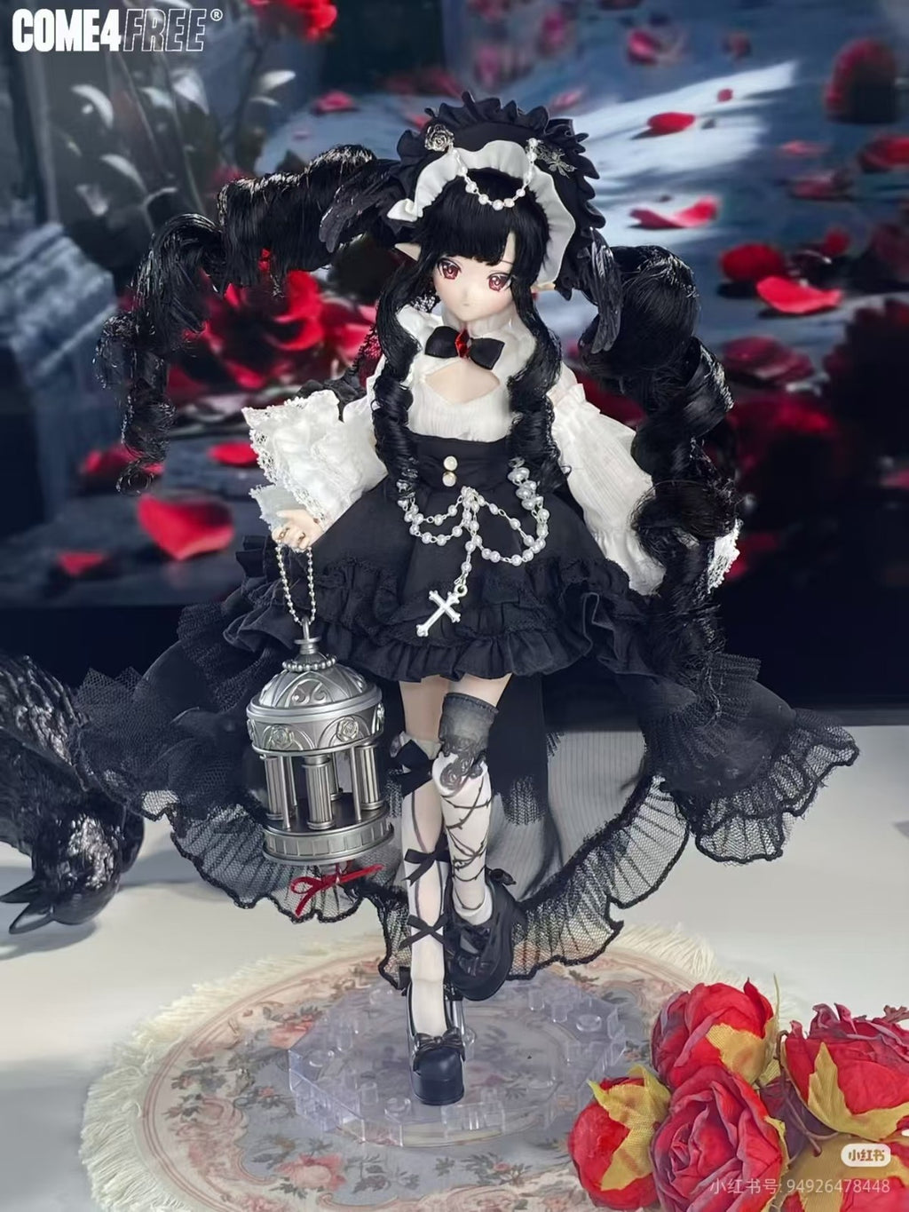Come4Free Corvus Corax Seleina Rare Feather Fog Poem 22cm/8.6In Bjd Dressable