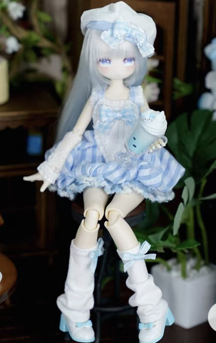 Momotale Sea Salt Coconut Milk Tea 8.6In Bjd Dressable Action Figure In Stock