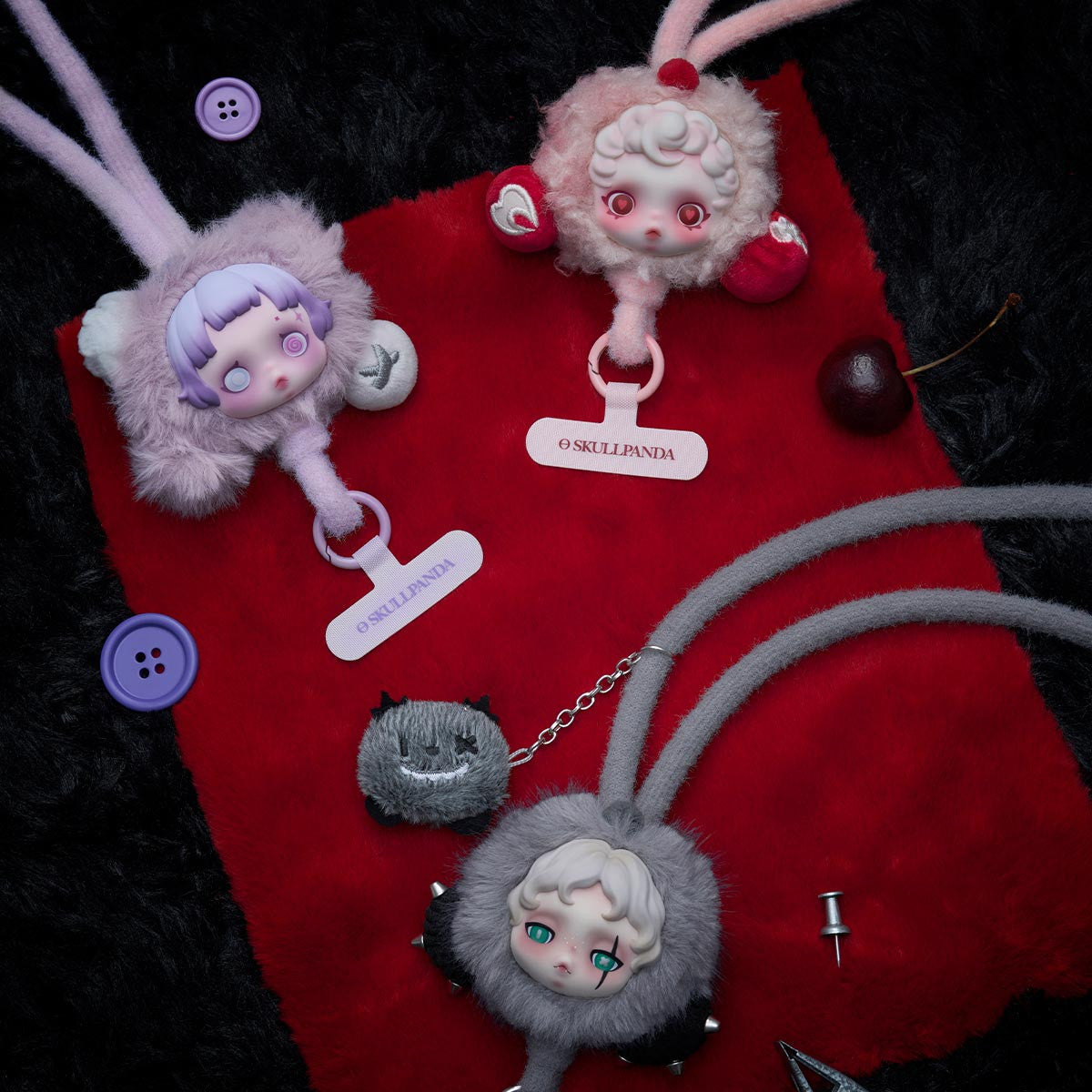 POP MART SKULLPANDA You Found Me！Series Phone Lanyard Authentic