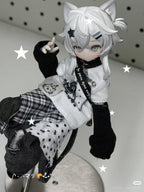 Pre-Sale Lunar Lore Meow 3 Silver Shorthair Cat 6.3In Bjd Hang Card Limited Gift