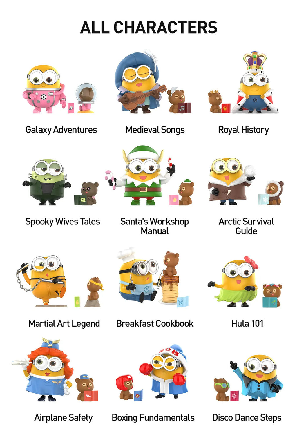POP MART Minions Bedtime Stories by Bob and Tim Series Figures 1.97-3.54inches