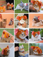 Hugkis Tom and Jerry Pet Plush Head Cover Jerry Type Hat 5.5In Anime Accessory