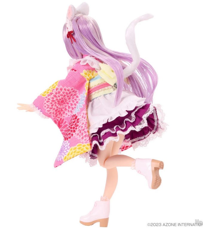 Pre-Sale Azone Sakashita Sakura 8.8In 1/6 Bjd Purple New Year Action Figure Gift