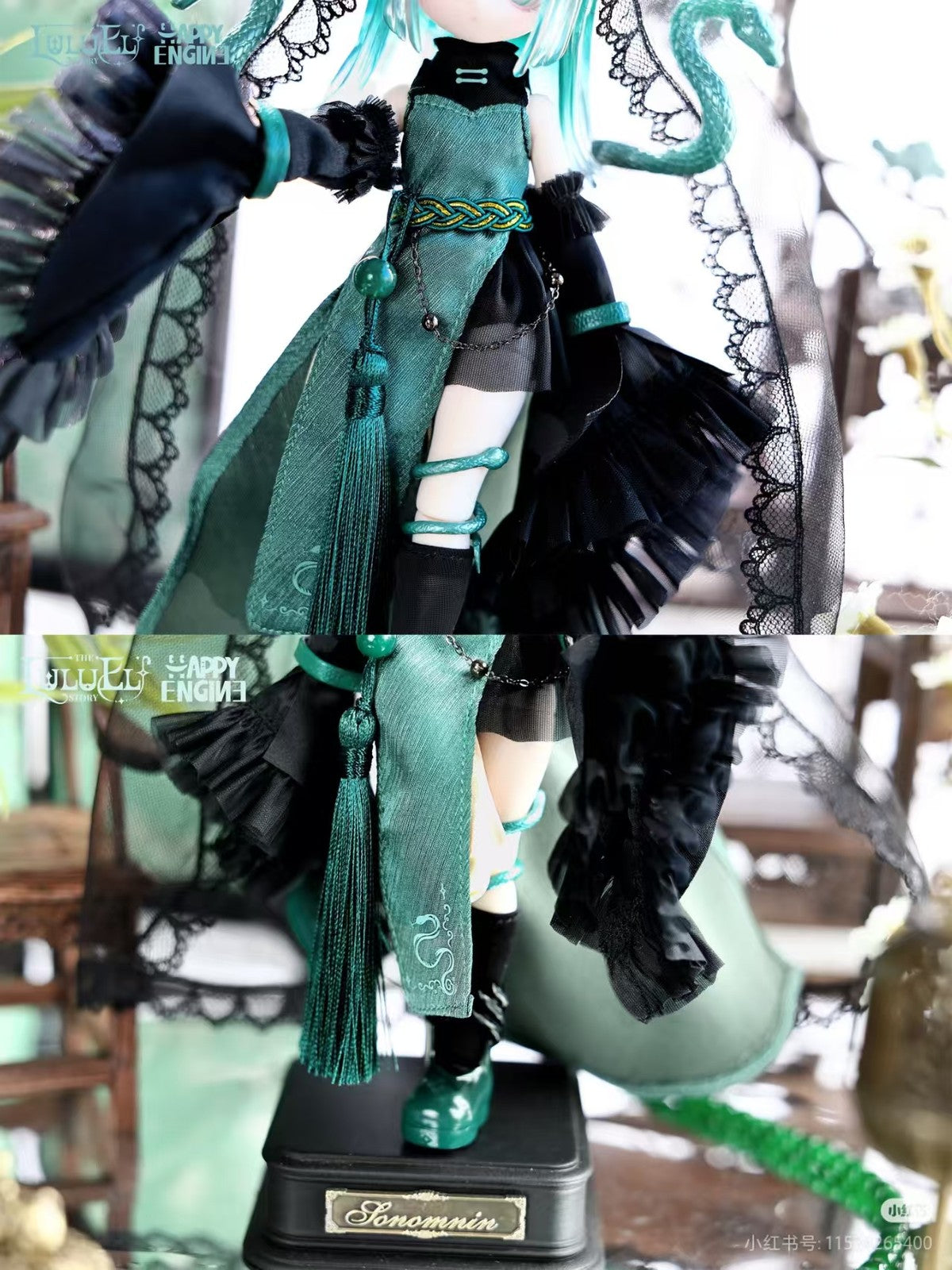 Luluelf Story GreenSnake 8.2" Bjd Hang Card Limited DressablAction Figure Gift