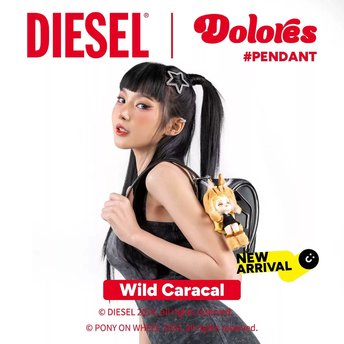 AUTHENTIC DIESEL X DOLORES PENDANT LIMITED EDITION KEYCHAIN BAG CHARM