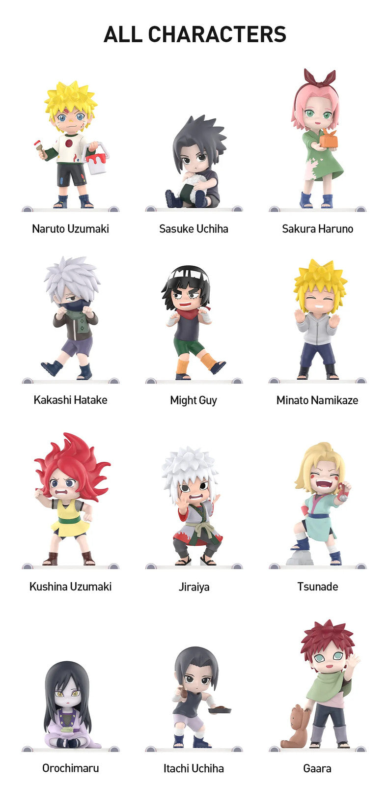 POP MART NARUTO SHIPPUDEN Childhood Series Figures 3.15-3.94inches Authentic Toy