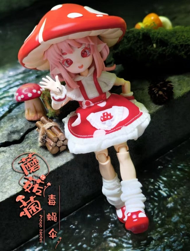 Mogo Bloom Mushroom 14.2cm/5.5In Bjd Doll Dressable Action Figure Gift In Stock