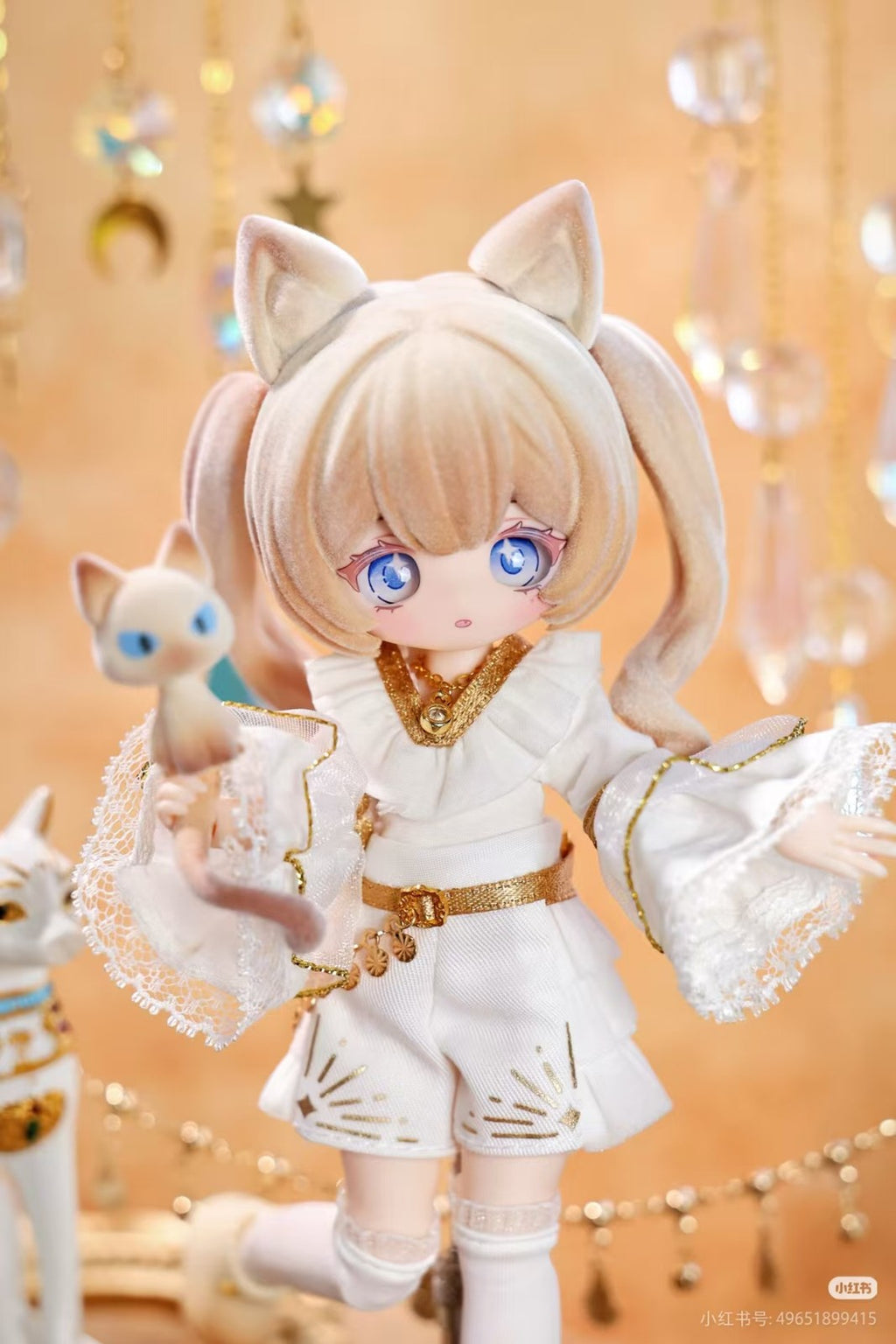 Moka Siamese Island Adventure 23.5cm/9.2" Bjd Doll Hang Card Action Figure Gift