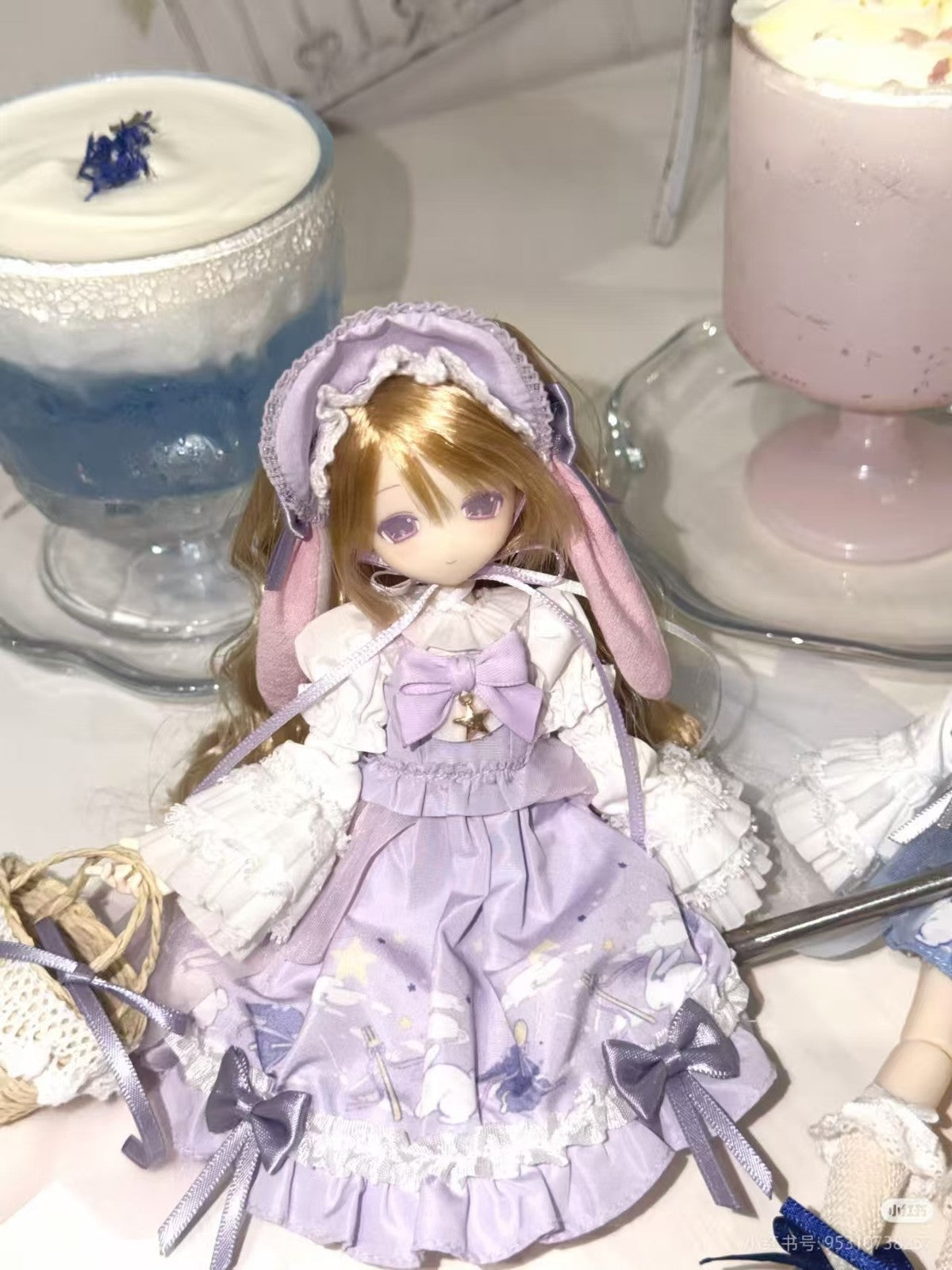 Magical Girl Hiru Purple Starry and Story Bjd Hang Card Limited Action Figure