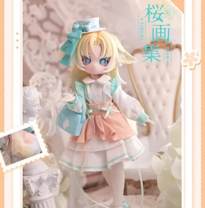 6Pcs Sakura Park Reconstruct Different Images 18cm/7in Bjd Doll Action Figure