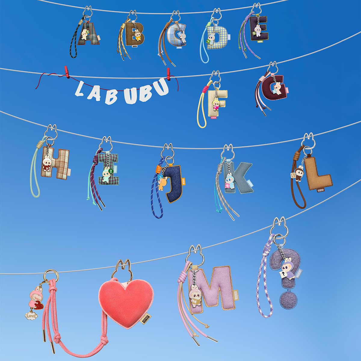 POP MART THE MONSTERS Pin for Love Series- Letter Pendant Blind Box (A-M)