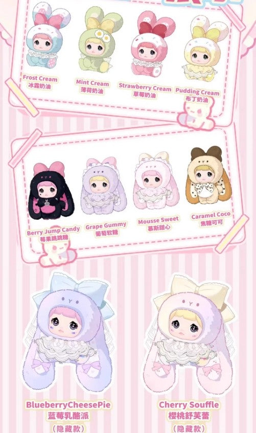Nommi Baby Berry Jump Candy 10cm/3.9In Sweetheart Bunny Plush Action Figure Gift