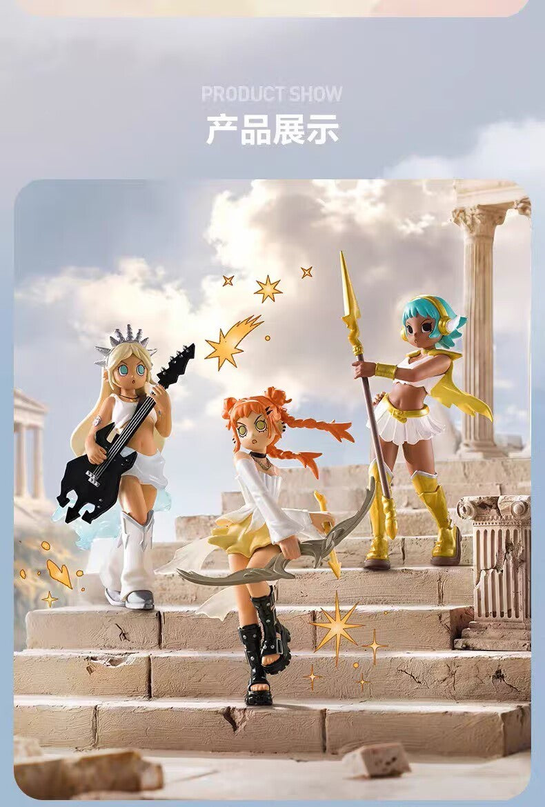 one set(12pcs)-Lil Peach Riot Power Chords Series Blind Box Figures Toy
