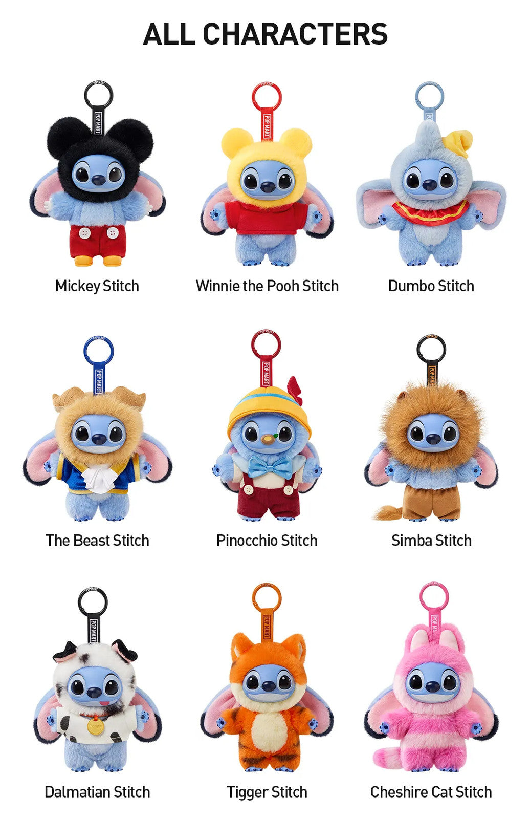POP MART Stitch Adventure Series Vinyl Plush Pendant5.12inches Authentic Hot Toy
