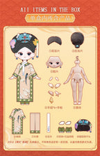 6Pcs Simontoys Empresses In The Palace 5.9In Co-Branded Bjd Dolls Action Figures