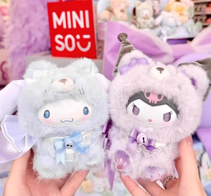 6pcs Miniso Sanrio Characters Fox Island Series Plush Blind Box Toy Set Sealed