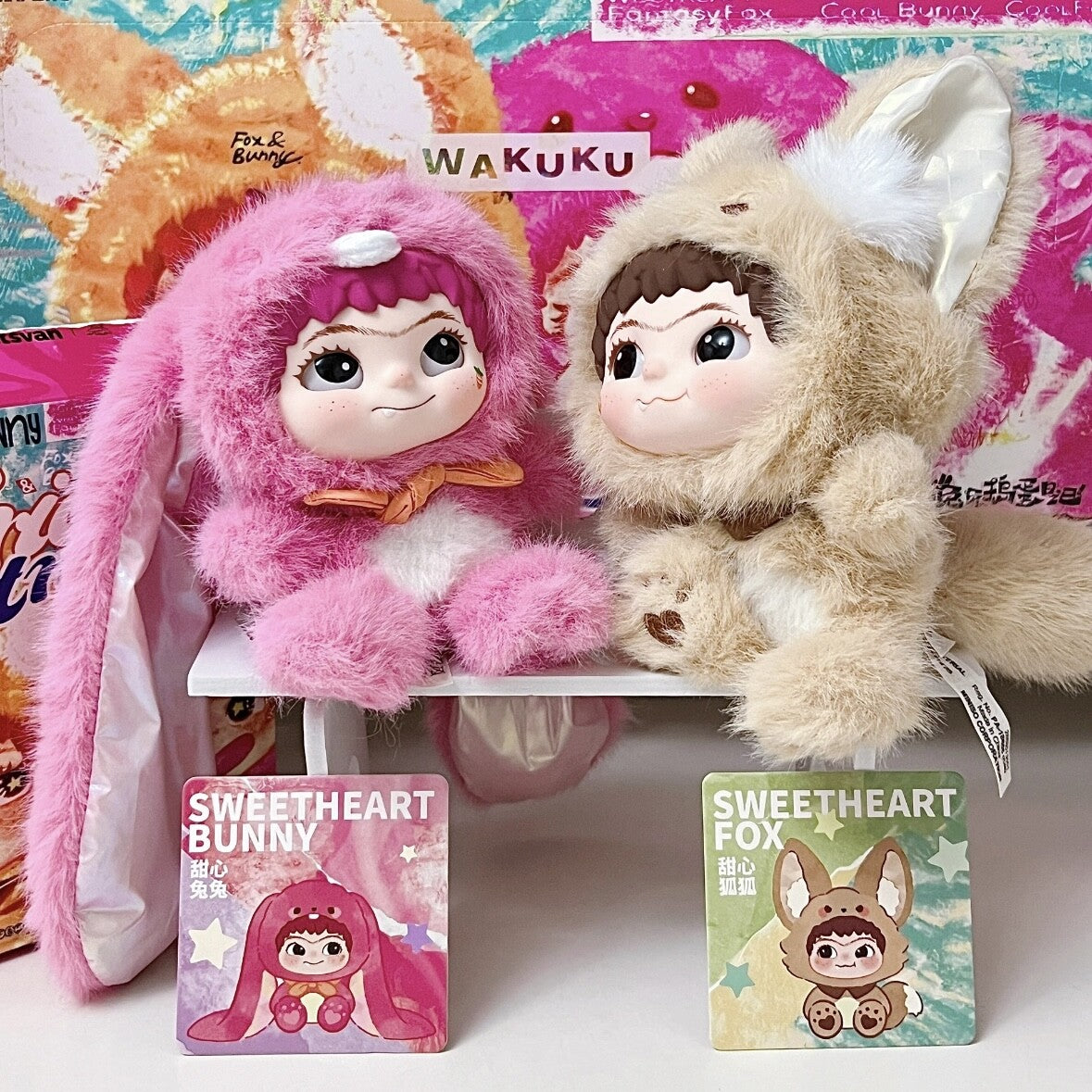 MINISO WAKUKU Fox&Bunny Trickor Treat Series Blind Box Figure Plush Gift New