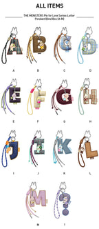 POP MART THE MONSTERS Pin for Love Series- Letter Pendant Blind Box (A-M)