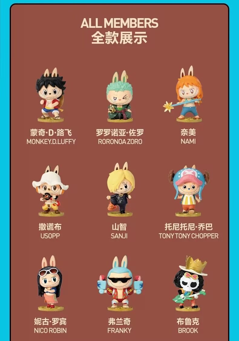 Authentic THE MONSTERS ONE PIECE Series Confirmed Blind Box Figure Toy