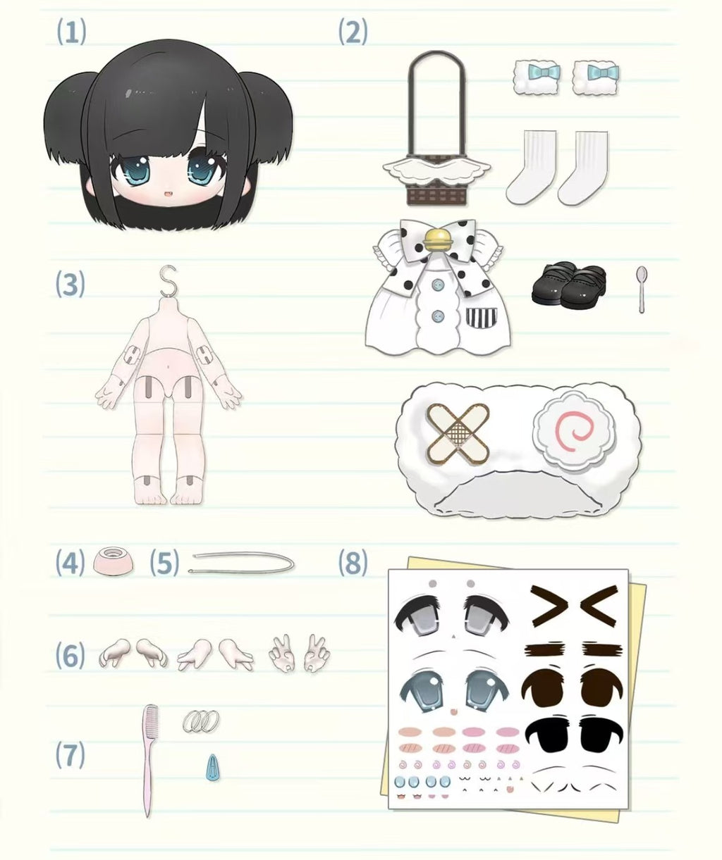 Uki Doki Mili Rice Mini Mili Project 7In Lovely Bjd Dressable Action Figure Gift
