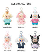 POP MART LABUBU THE MONSTERSx Hello Kitty and Friends Series-Vinyl Plush Pendant