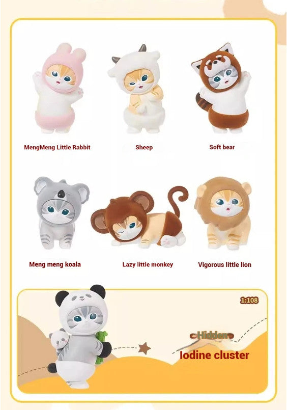 MINISO Mofusand Fluffy Party Series Cat Confirmed Blind Box Figure Art Toy Gift
