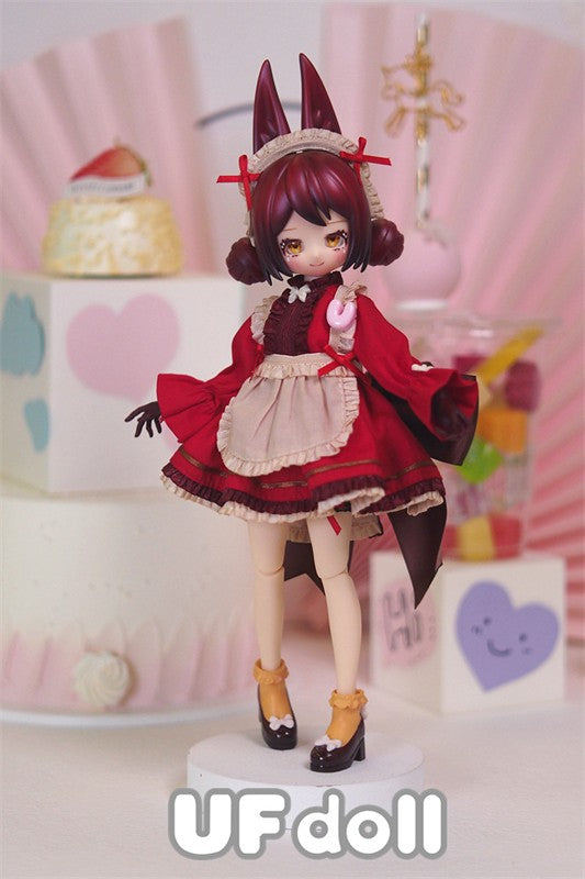 6Pcs Ufdoll Mini Drink 27cm/10.6In Bjd Doll Dressable Action Figure