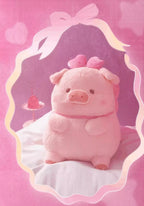 Lulu The Piggy Pink Life Seriess with Bowknot 16.1In Big Size Lovely