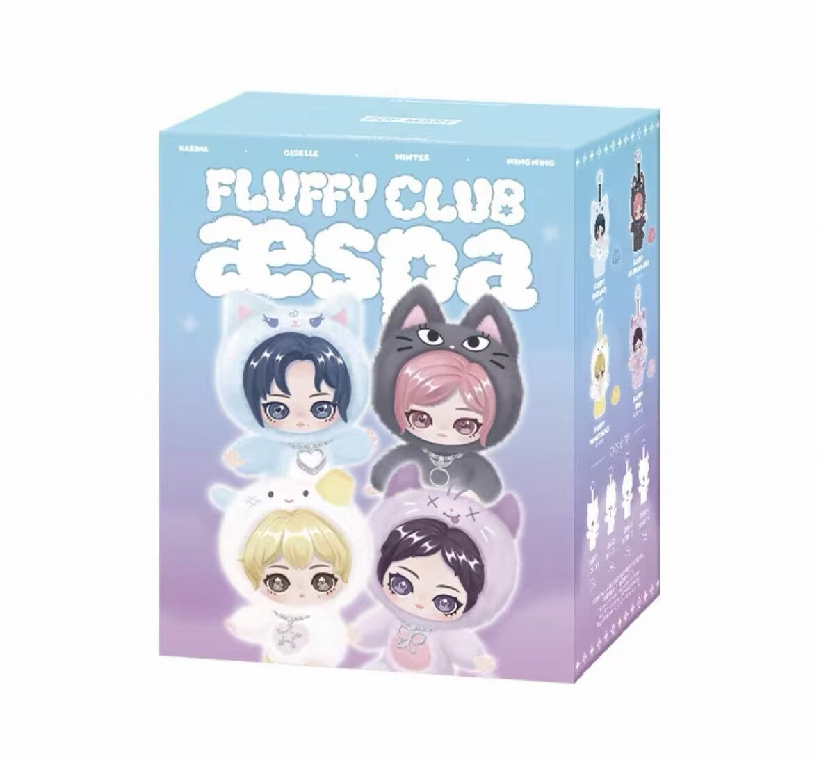 Authentic Fluffy Club Aespa Series Blind Box Figures Toy Plush Pandent Doll