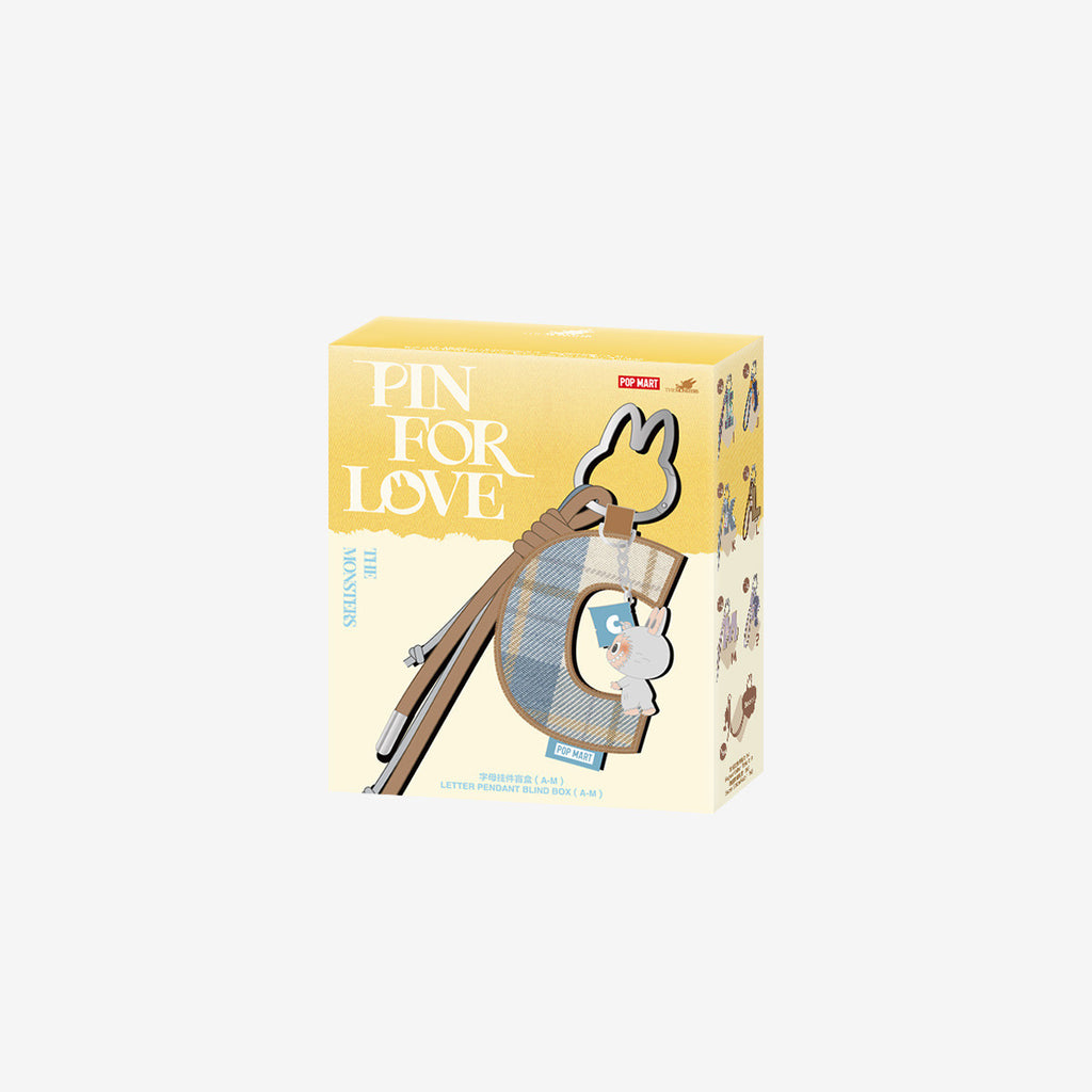 POP MART THE MONSTERS Pin for Love Series- Letter Pendant Blind Box (A-M)