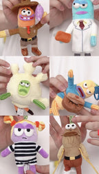 Authentic Bikini Bottom Buddies Series 2 Blind Box Plush Keychain Figures Toy