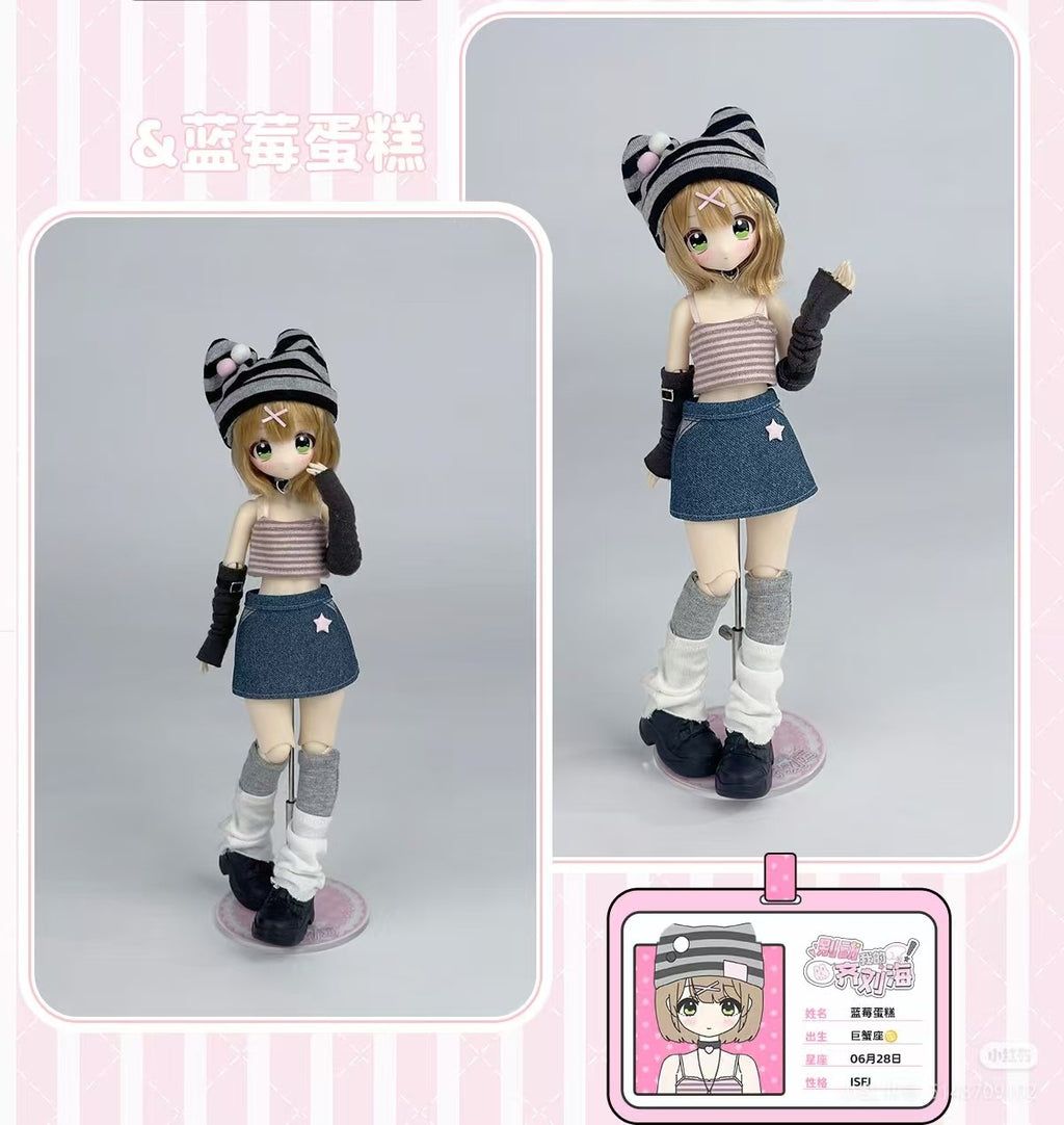 6Pcs MiraLab Shojo Don't Touch My Bangs 23.5cm/9.2In Bjd Dolls Action Figures