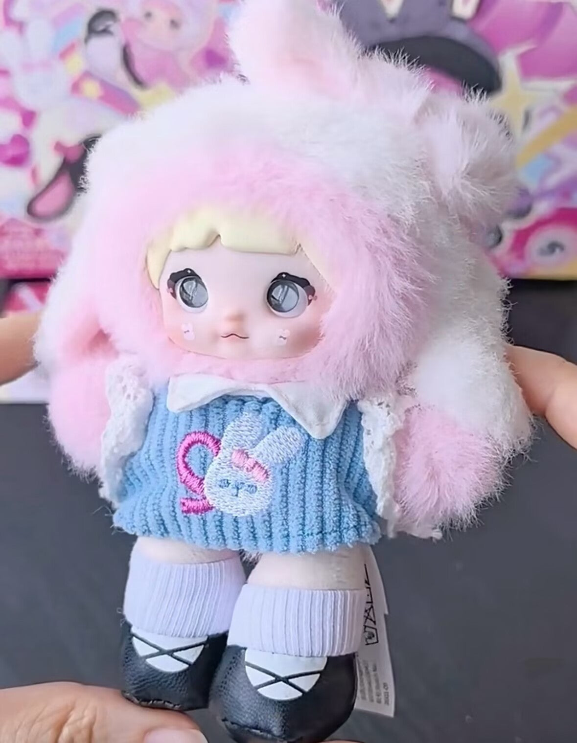 A Set Of 6pcs Top Toy Nommi Pinky Energy Series Blind Box Confirmed Plush Doll