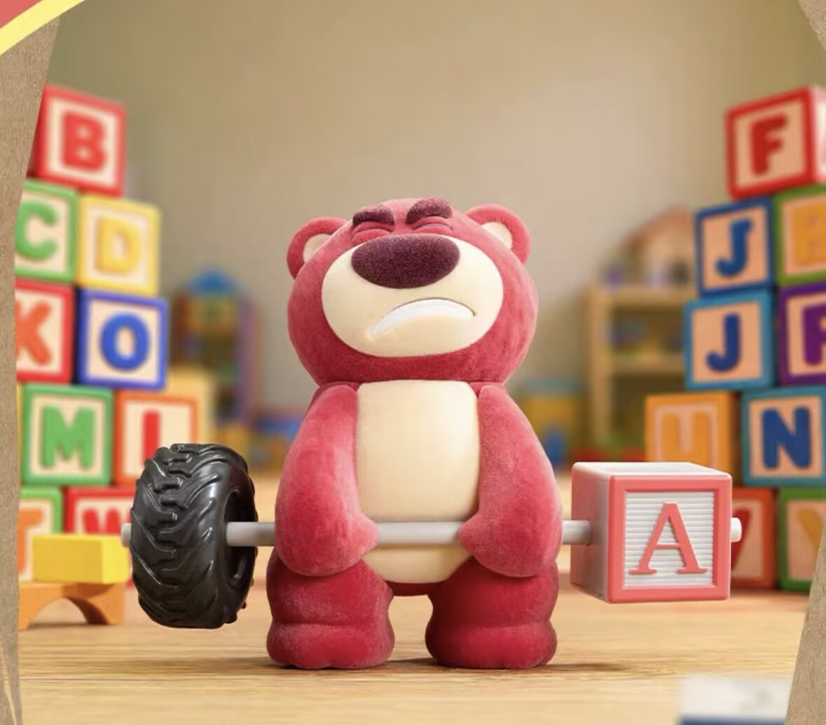 52TOYS Strawberry Bear Lotso Fitness Series Blind Box Figures Toys Gift New