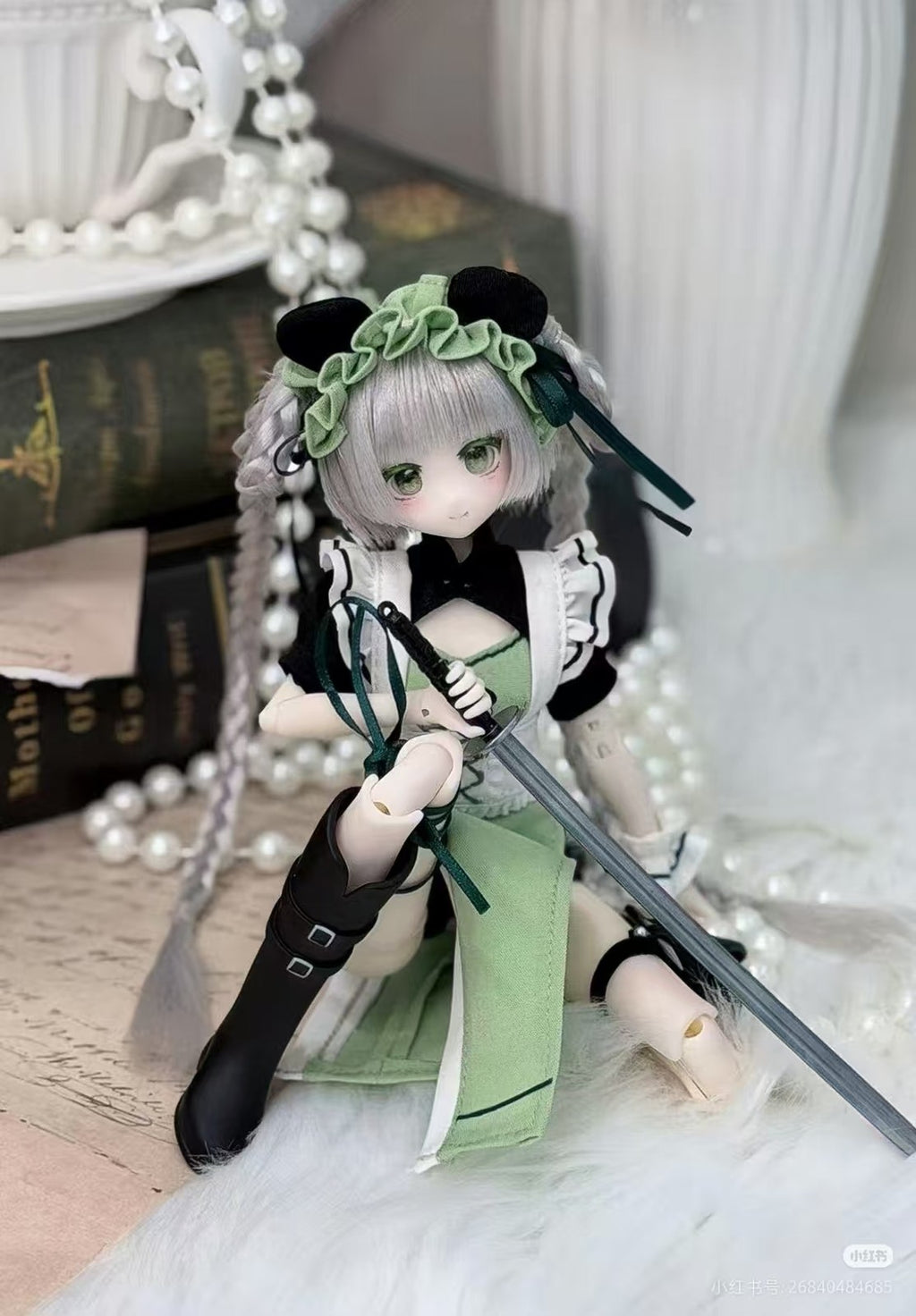 Pre-Sale Daydream Mansion Green Grape Panda 7.4In Bjd Doll Action Figure Gift