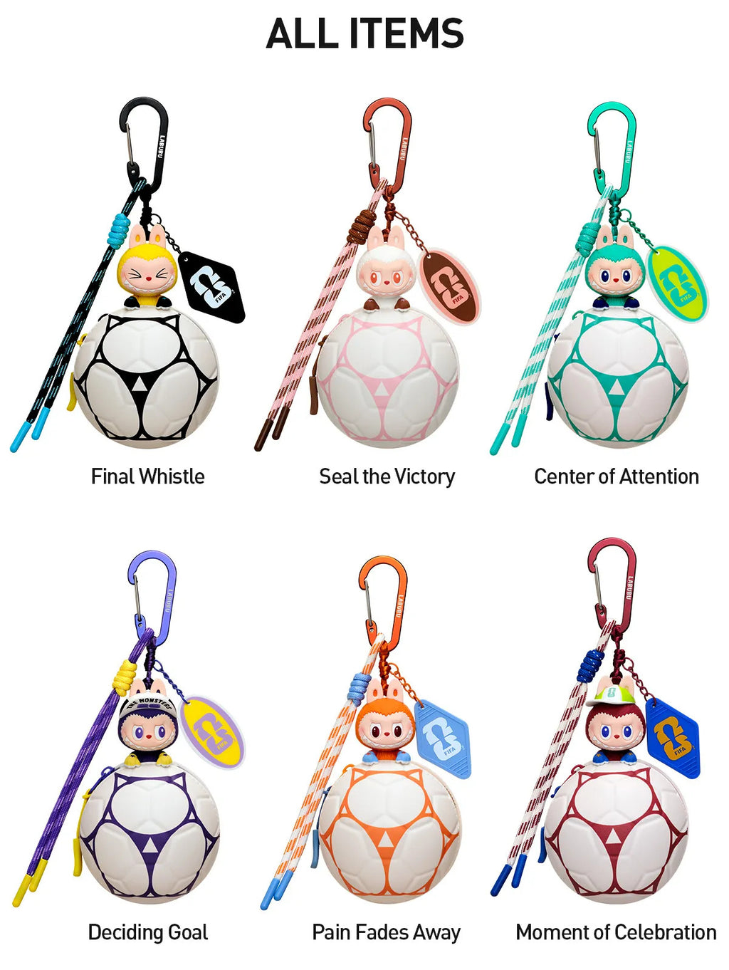 POP MART THE MONSTERS × FIFA SERIES - Football-shaped Mini Bag Authentic Hot Toy