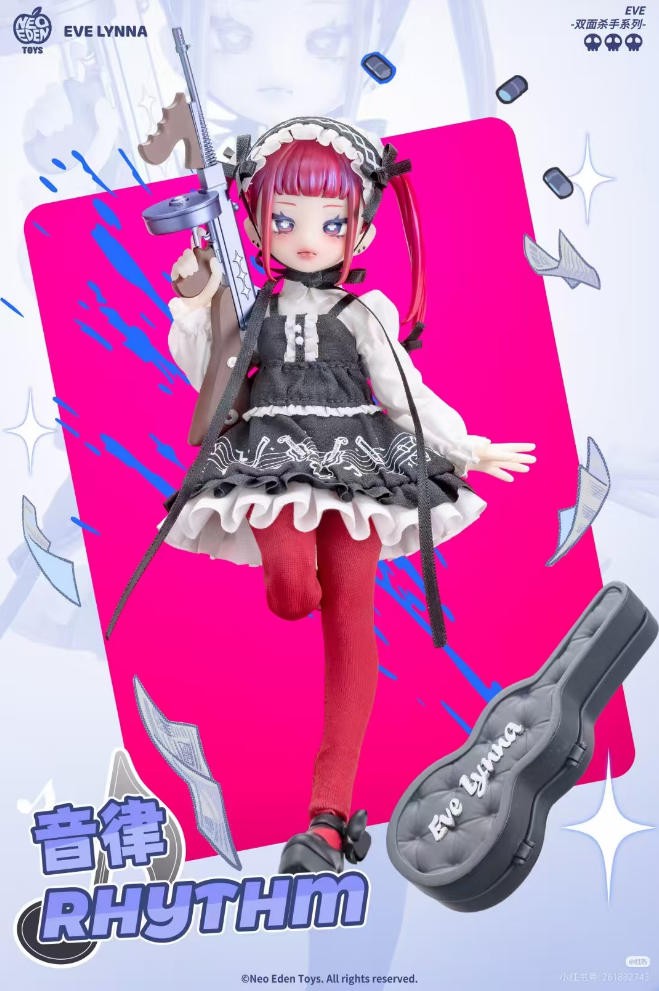 Eve Lynna Double-Faced Killer 18cm/7In Confirmed Bjd Dressable Action Figure