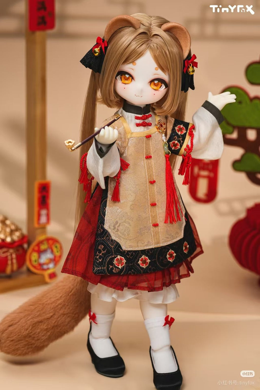 Tinyfox Weasel Money Drawing 27.5cm/10.8In Bjd Full Set Official Action Figure