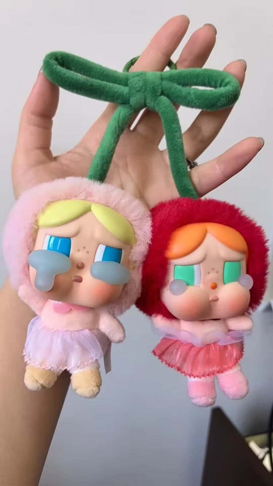 Authentic CRYBABY CRYING FOR LOVE Series Love You Cherry Figure Plush Pendant