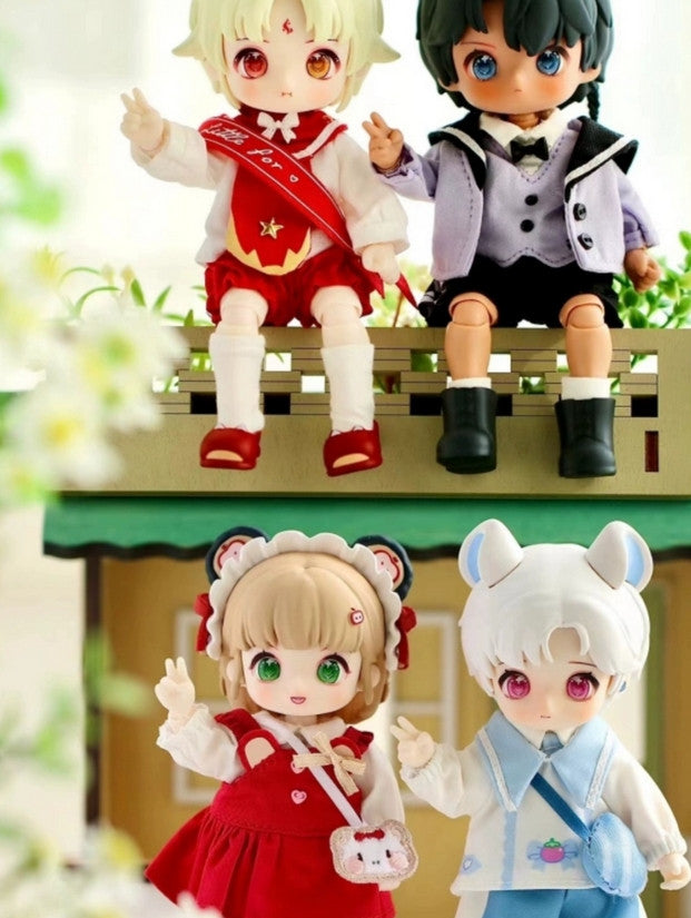 6Pcs Nagi Exchange Student Series 5.9In Bjd Doll Action Figure