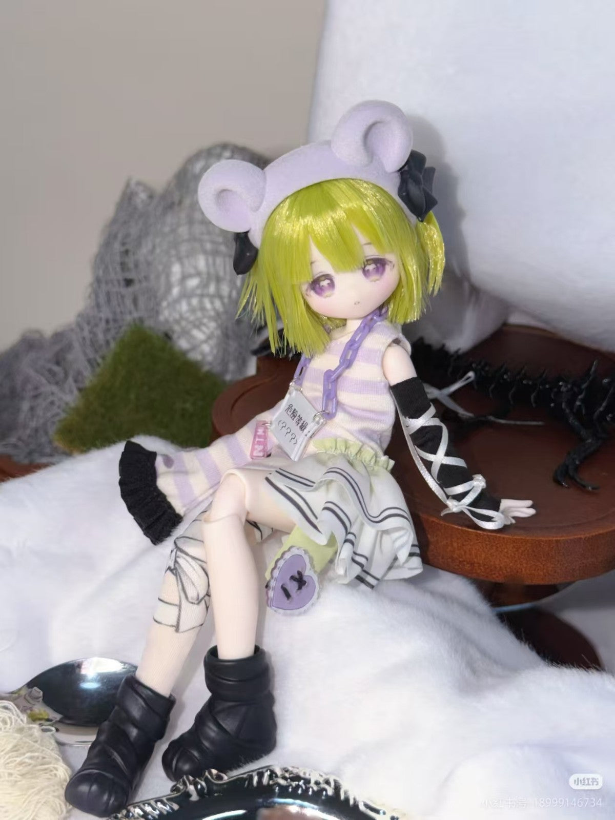 Inedible's Doll Mavis Mouse Lovely Kwaidan 16.3cm/6.4In Bjd Action Figure Gift