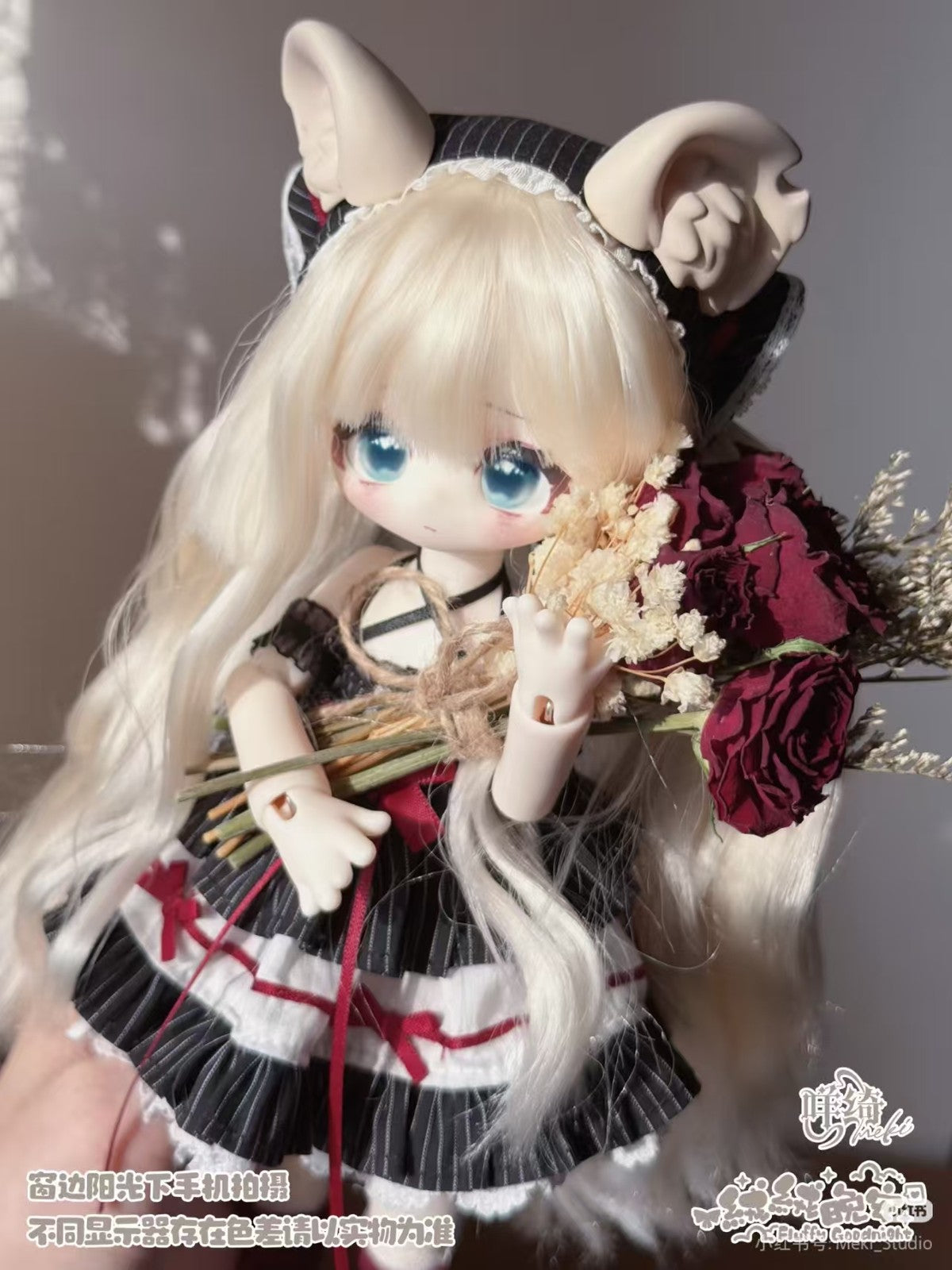 6Pcs Meki Fluffy Goodnight 24cm/9.4In Bjd Dressable Lovely Action Figures Gift
