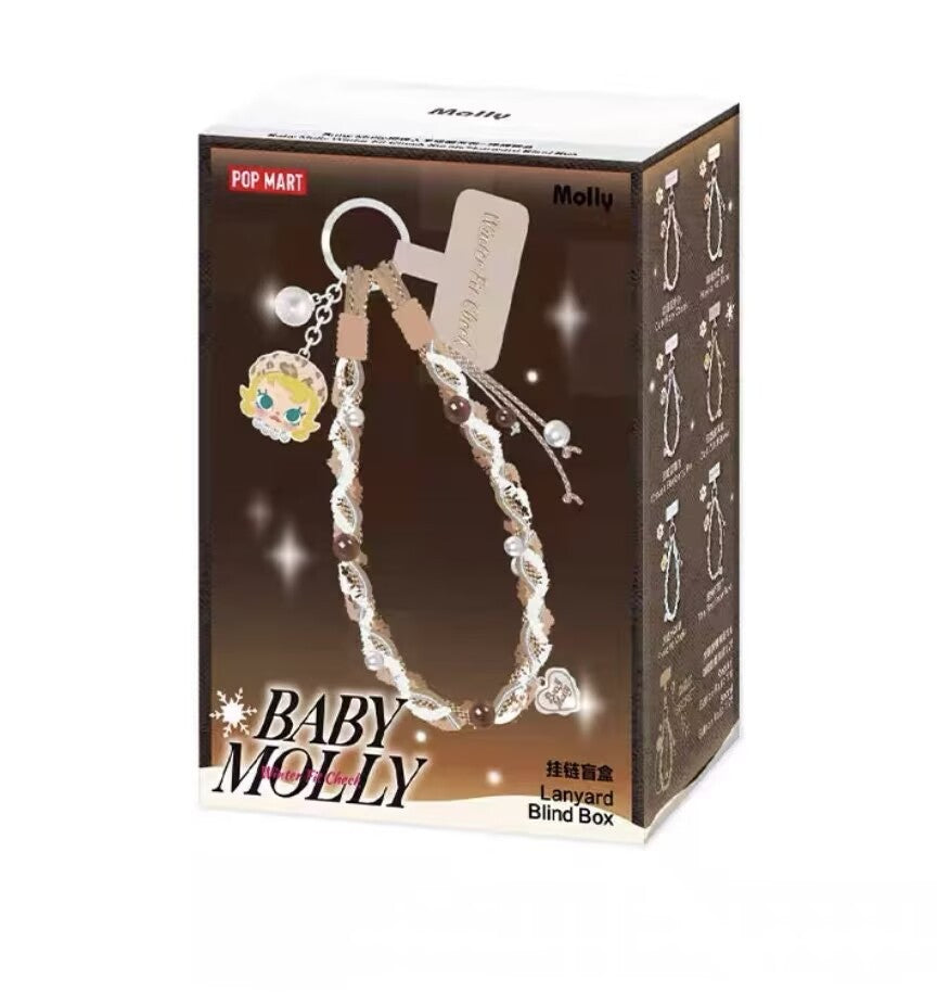 Authentic Baby Molly Winter Fit Check Series Keychain Bind Box Figures Toy Gift