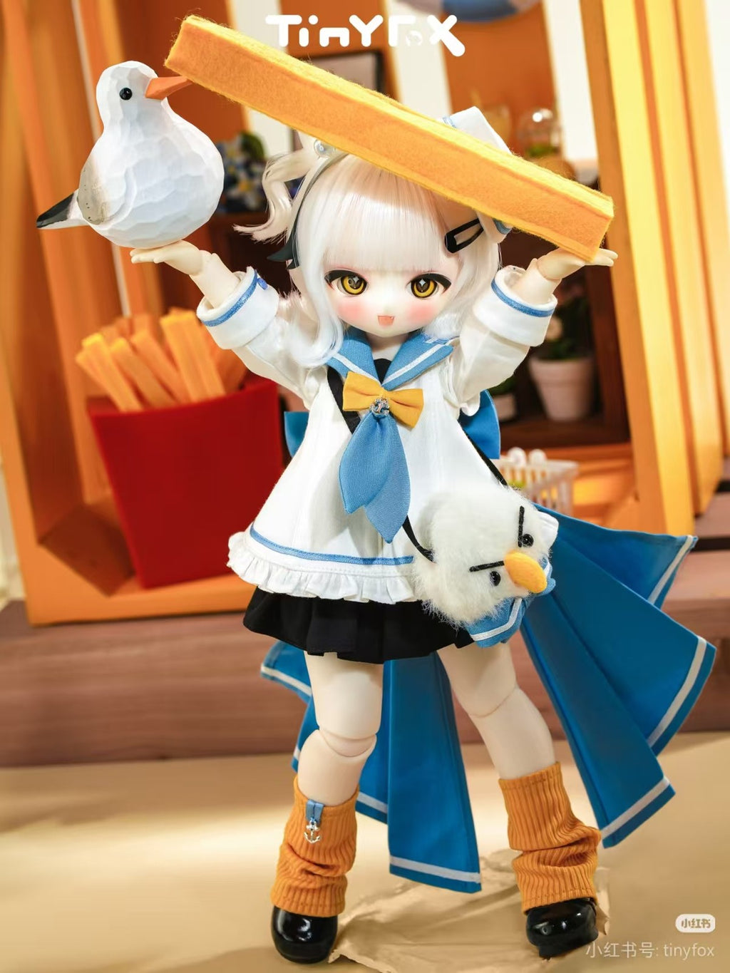 Tinyfox Sailer French Fry Delivery Person 27.5cm/10.8" Bjd 1/6 Full Set Official