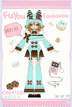 Whirly Radio Waves Cookies Wu 25.6cm/10In Bjd Doll Dressable Action Figure Gift